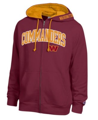 Men's Burgundy/Gold Washington Commanders Full-Zip Hoodie