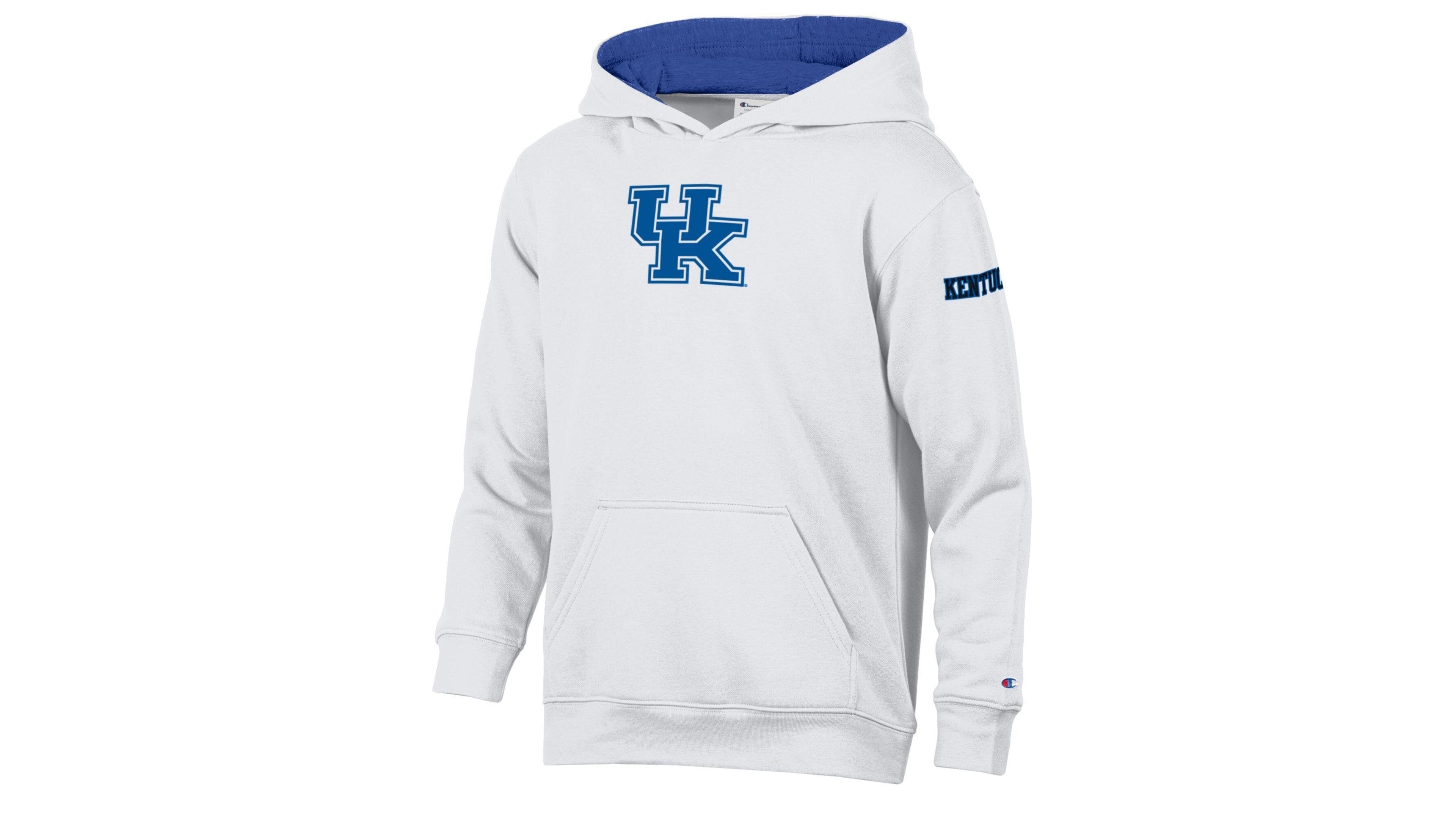 Champion Big Boys' and Girls' White Kentucky Wildcats Fleece Hoodie