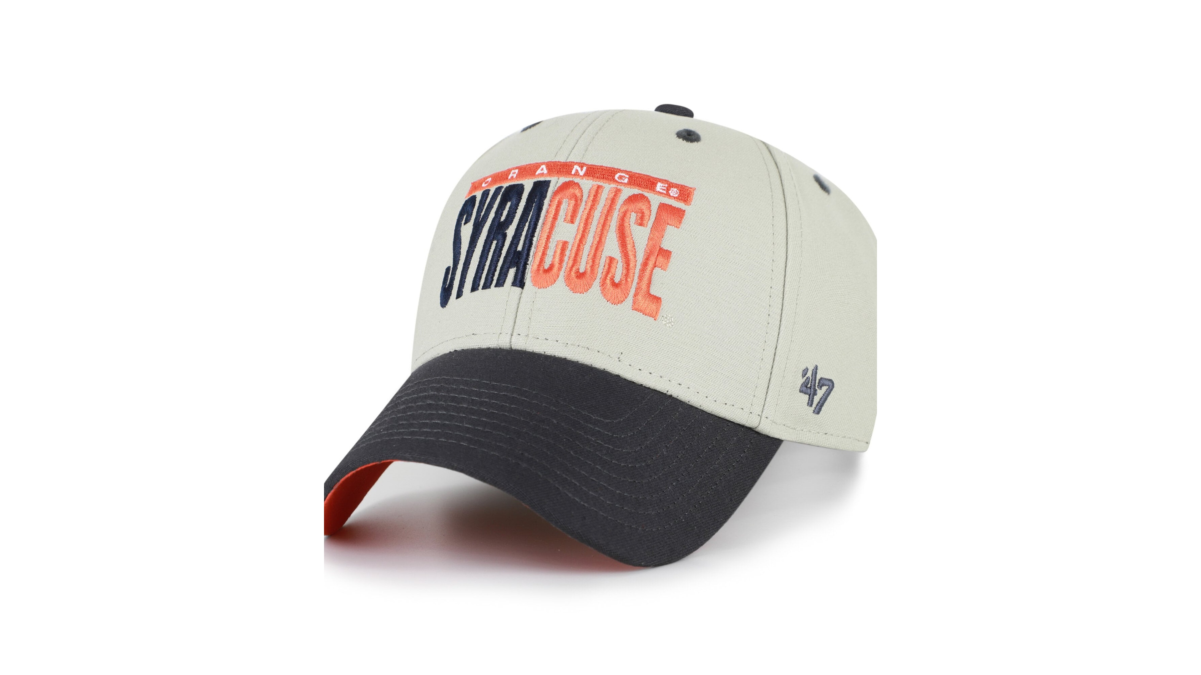 '47 Brand Men's and Women's Gray/Black Syracuse Orange Half Block Text Mvp Adjustable Hat