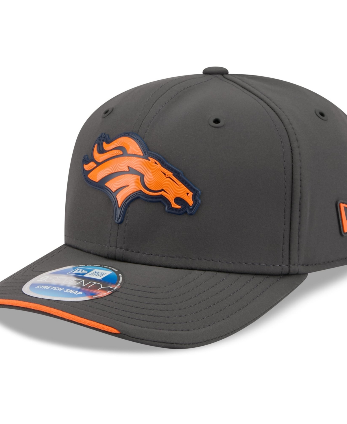 New Era Men's Charcoal Denver Broncos 2026 Sideline Cold Weather 9SEVENTY Adjustable Hat - Charcoal