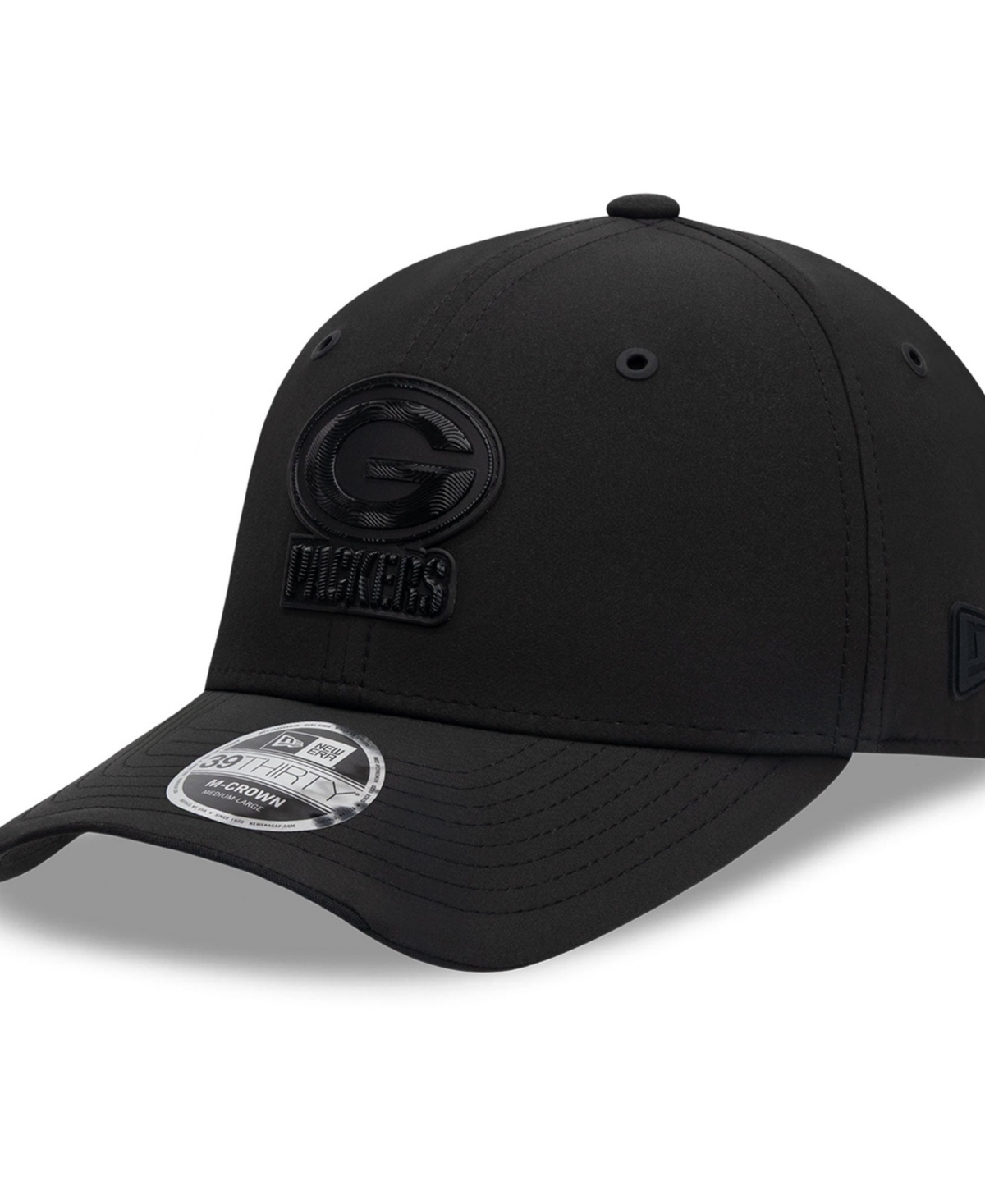New Era Men's Black Green Bay Packers 2026 Sideline 39THIRTY M-Crown Stretch Hat - Black