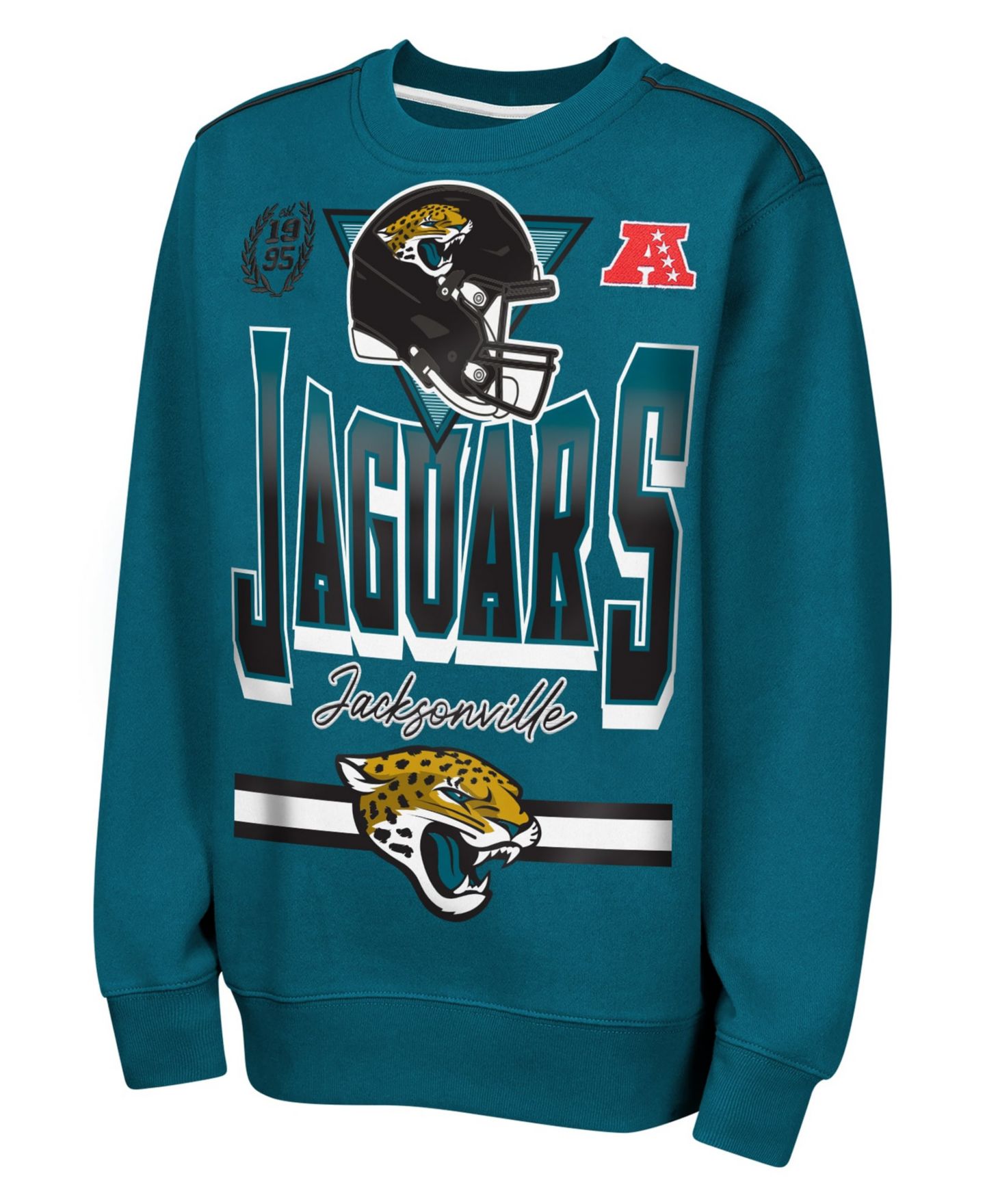 Детская толстовка Outerstuff Teal Jacksonville Jaguars Run Fleece — фото 3
