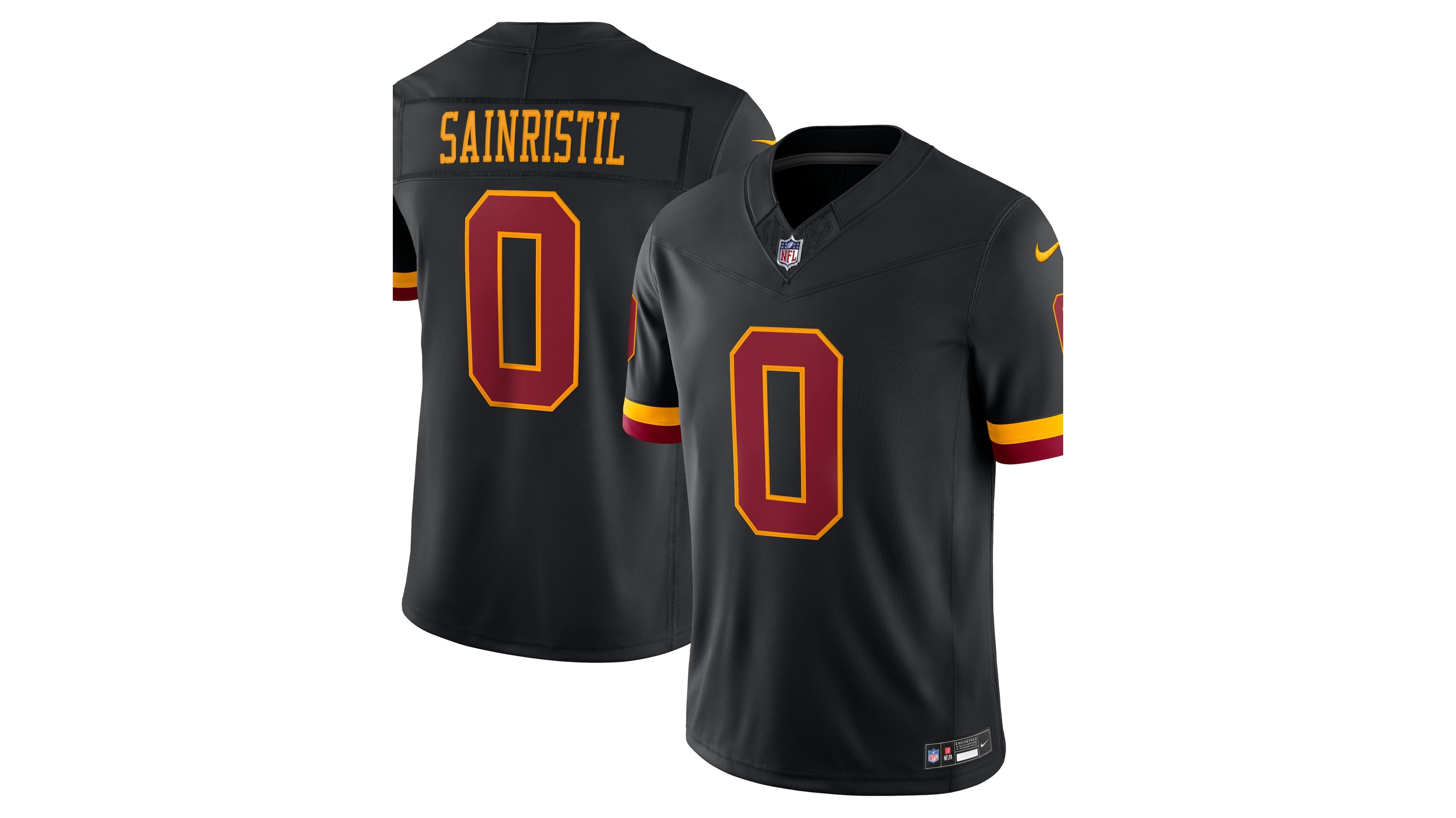 Nike Men's Mike Sainristil Black Washington Commanders Alternate Vapor F.u.s.e. Stitched Limited Jersey