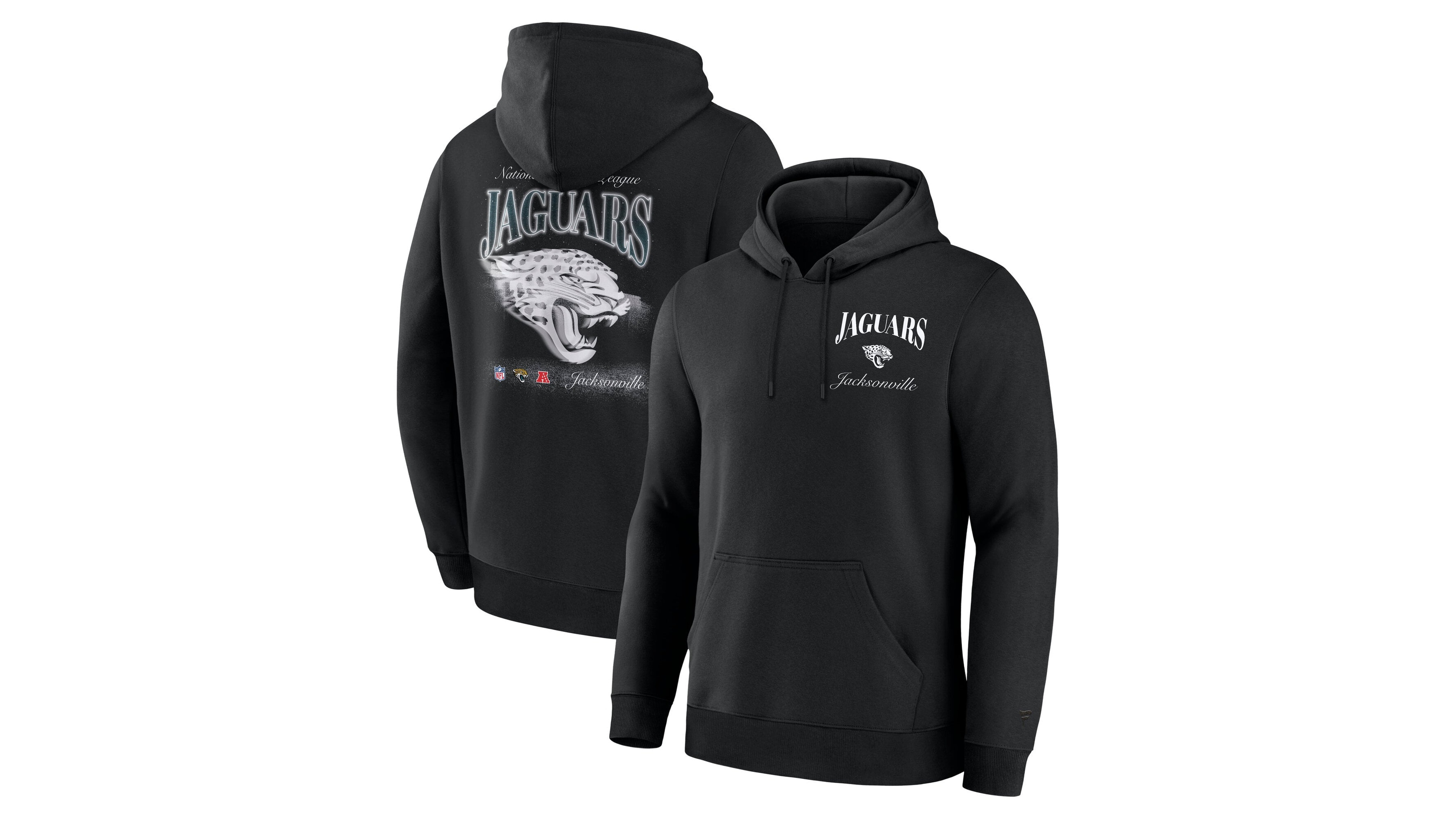 Fanatics Men's Black Jacksonville Jaguars Nightfall Long-Sleeves Fleece Hoodie
