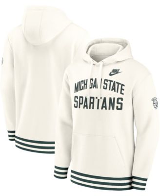 Men's Cream Michigan State Spartans Legacy Retro Pullover Hoodie