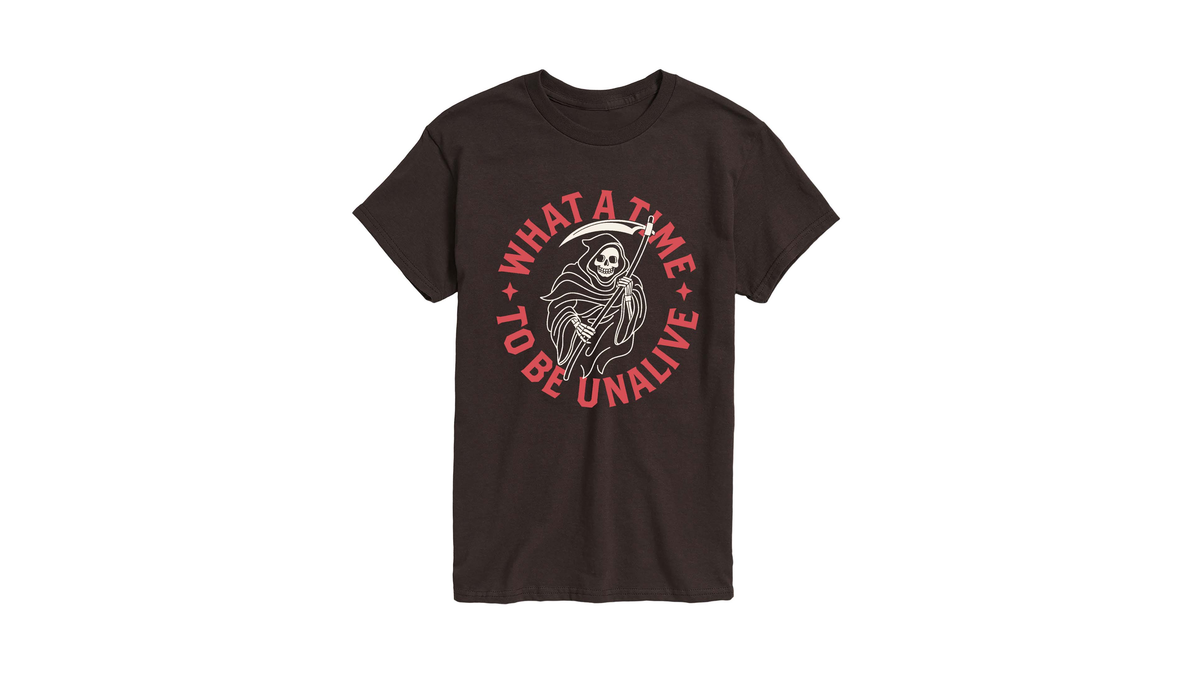 Airwaves Men's Grim Reaper Halloween Graphic T-Shirt