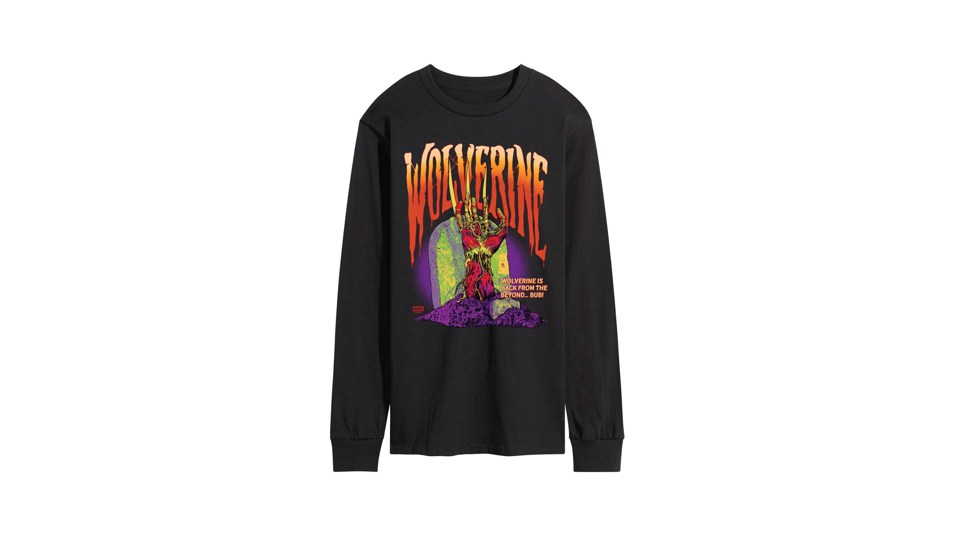 Airwaves Men's Zombie Back From The Beyond Graphic Regular-Fit Long-Sleeve T-Shirt