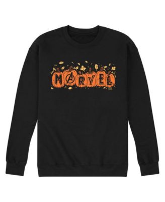 Men's Fall Halloween Pumpkin Logo Fleece Long-Sleeve Sweatshirt
