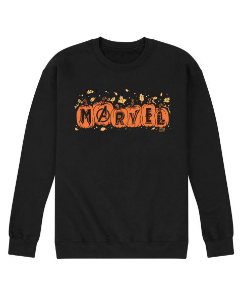 Мужская толстовка AIRWAVES Fall Halloween Pumpkin Logo Fleece Long-Sleeve, цвет: Чёрный
