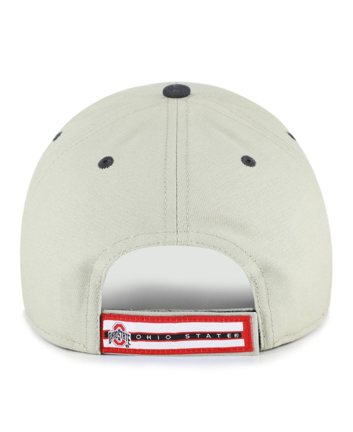 Кепка '47 Brand Gray/Black Ohio State Buckeyes Half Block Text MVP Adjustable Hat — фото 3