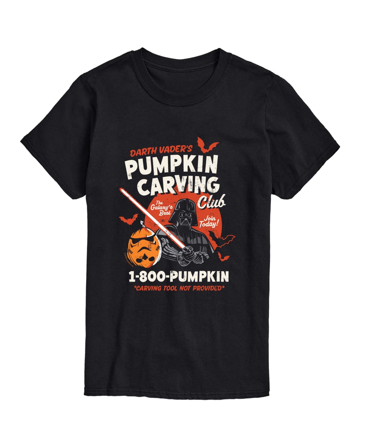 Hybrid Apparel Men's Star Wars Darth Vader's Pumpkin Carving Club T-Shirt in Black - Size XL