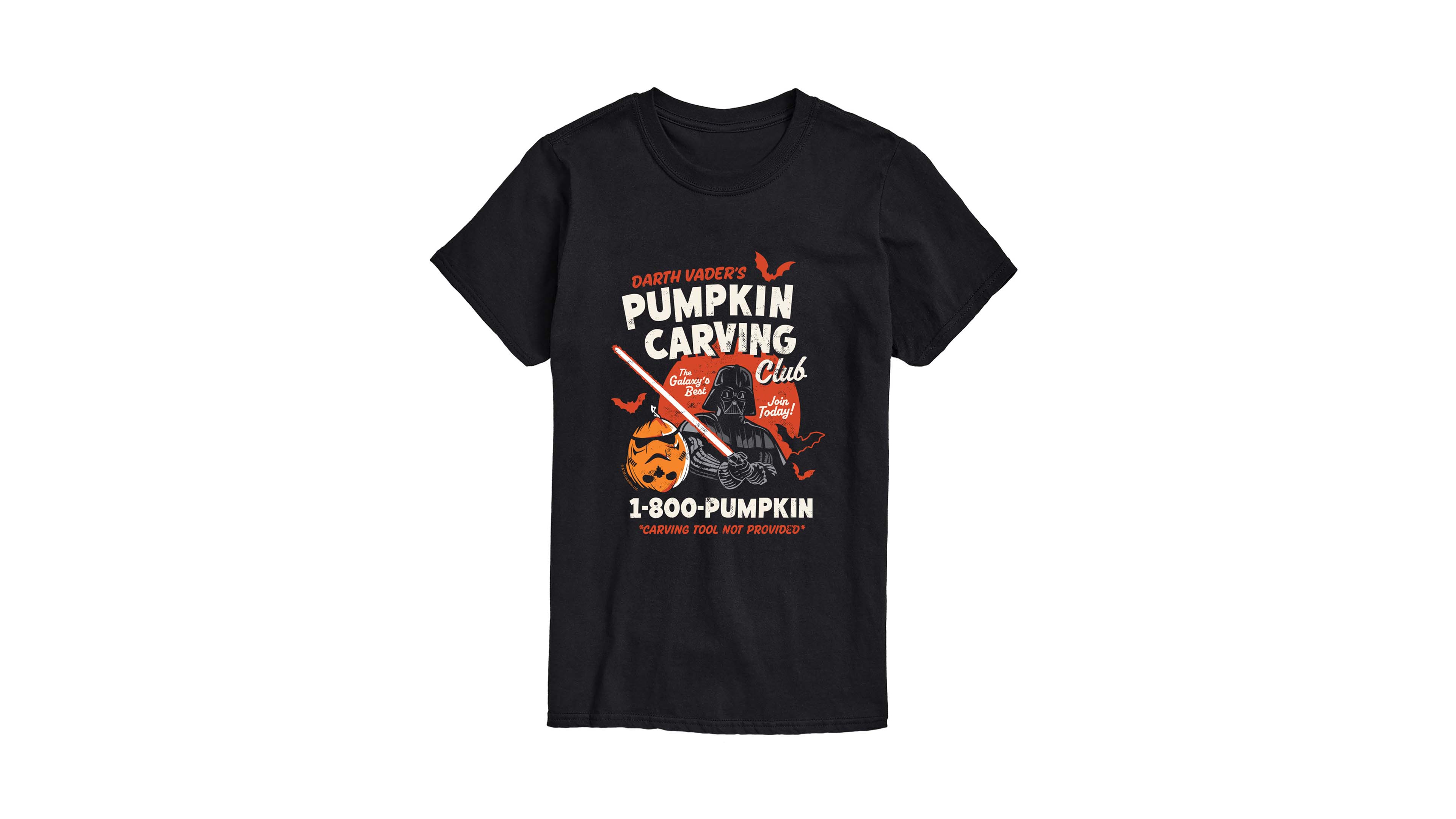 Airwaves Men's Darth Vader Pumpkin Carving Club Halloween T-Shirt