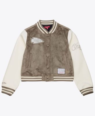 Women's Tan Kansas City Chiefs Full-Snap Varsity Jacket