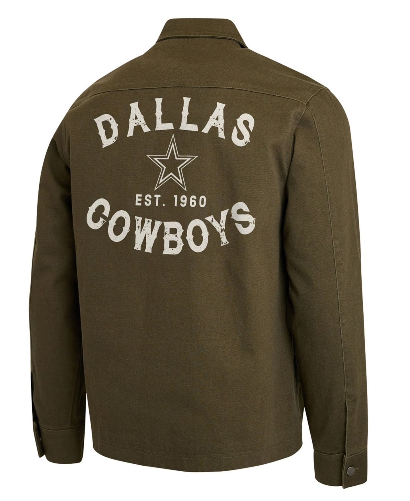 Мужская куртка Darius Rucker Collection By Fanatics Olive Dallas Cowboys Brushed Canvas Full-Zip — фото 2