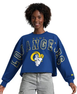 Women's Royal Los Angeles Rams Bleachers Cropped Sweatshirt