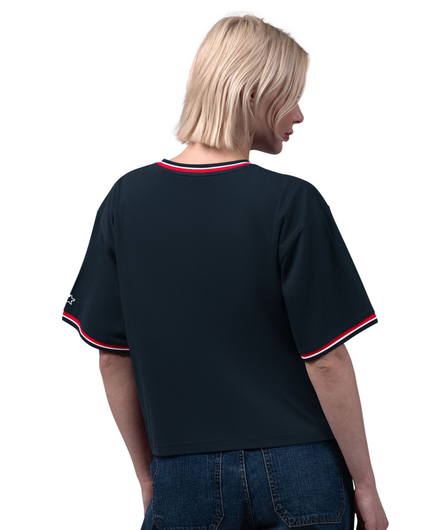Женская футболка Starter Navy Houston Texans Ace Cropped — фото 3