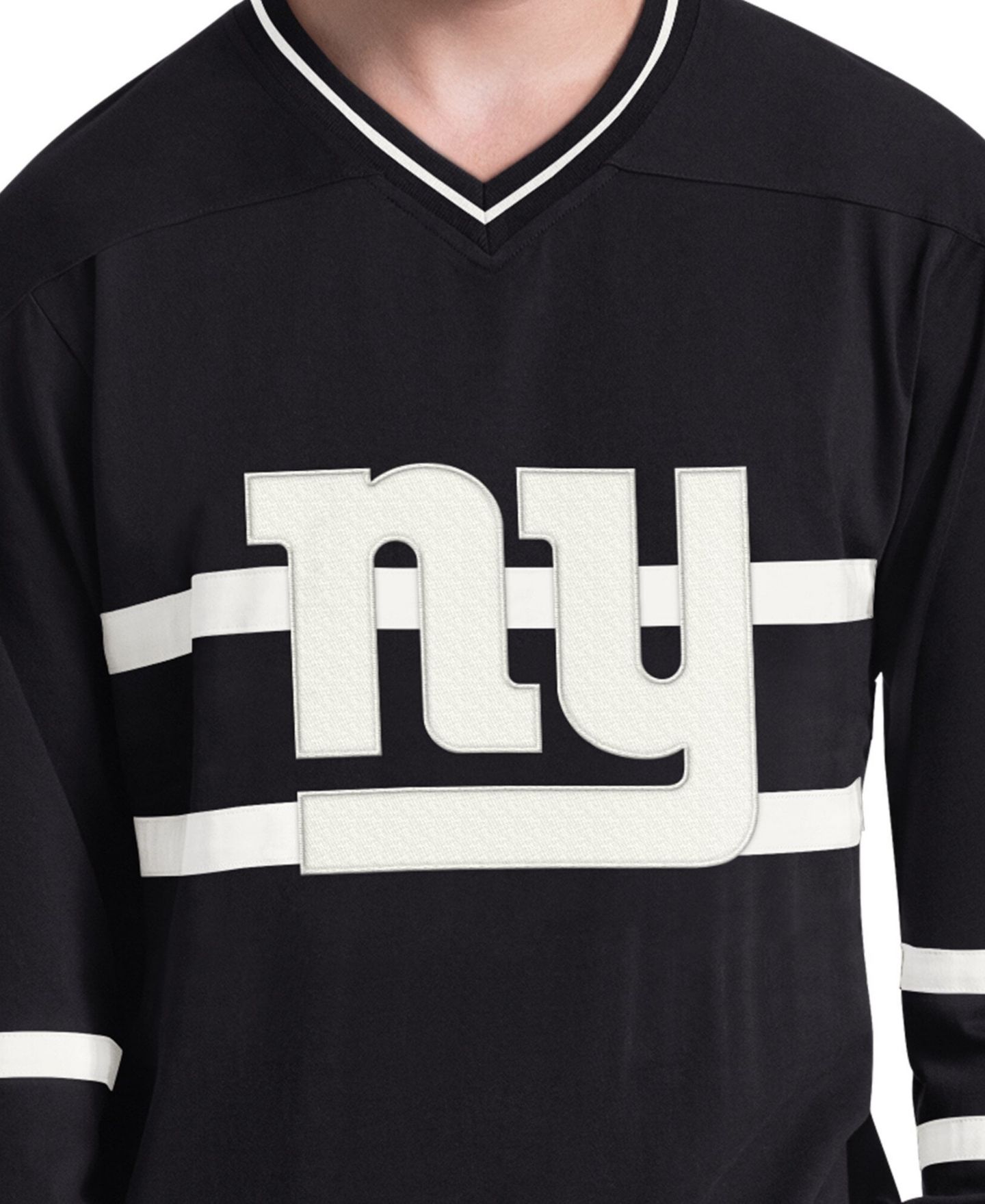 Мужская футболка Starter Black/White New York Giants Lineup Long-Sleeves — фото 3