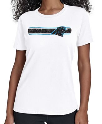 Women's White Carolina Panthers Team Stripe T-Shirt