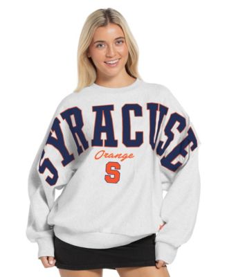 Women's Heather Gray Syracuse Orange Flannigan Oversized Fleece Sweatshirt