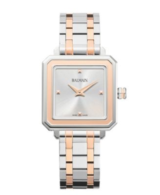 Women's Swiss Quartz Eirini Square Two-Tone Stainless Steel Bracelet Watch 26mm