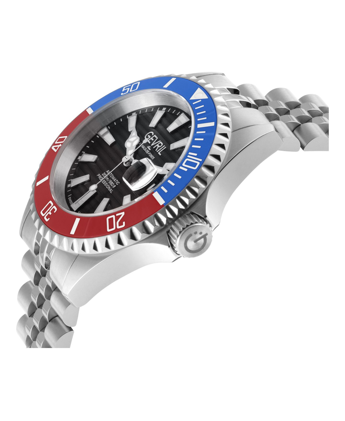 Мужские часы Gevril Swiss Automatic Chambers Stainless Steel Bracelet Watch, 43mm, цвет: Нержавеющая сталь — фото 3