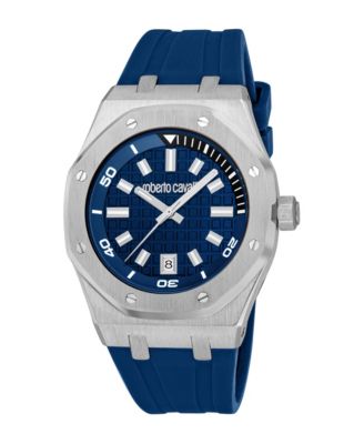 Men's Quartz Sport Water-Resistant Silicone Strap Watch, 42mm
