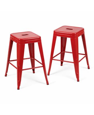 Streamdale 24" Metal Counter Height Bar Stools, Set of 2