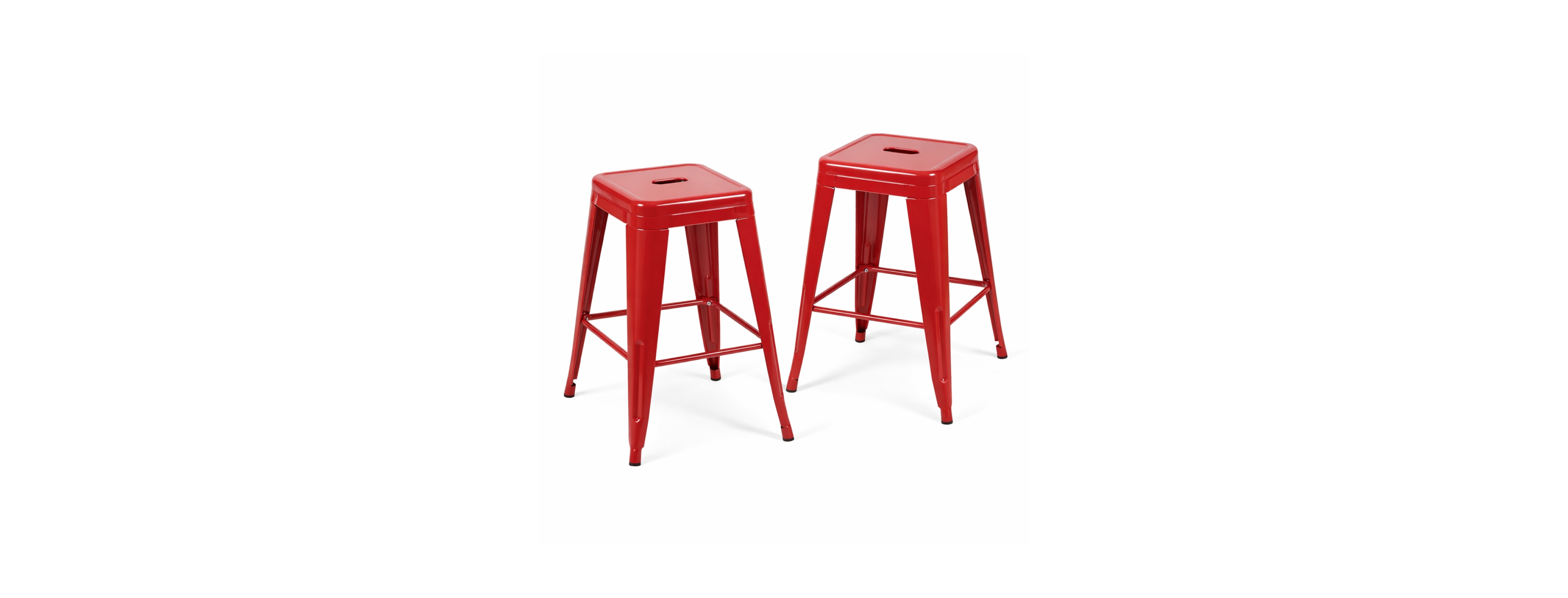 Streamdale 24" Metal Counter Height Bar Stools, Set of 2