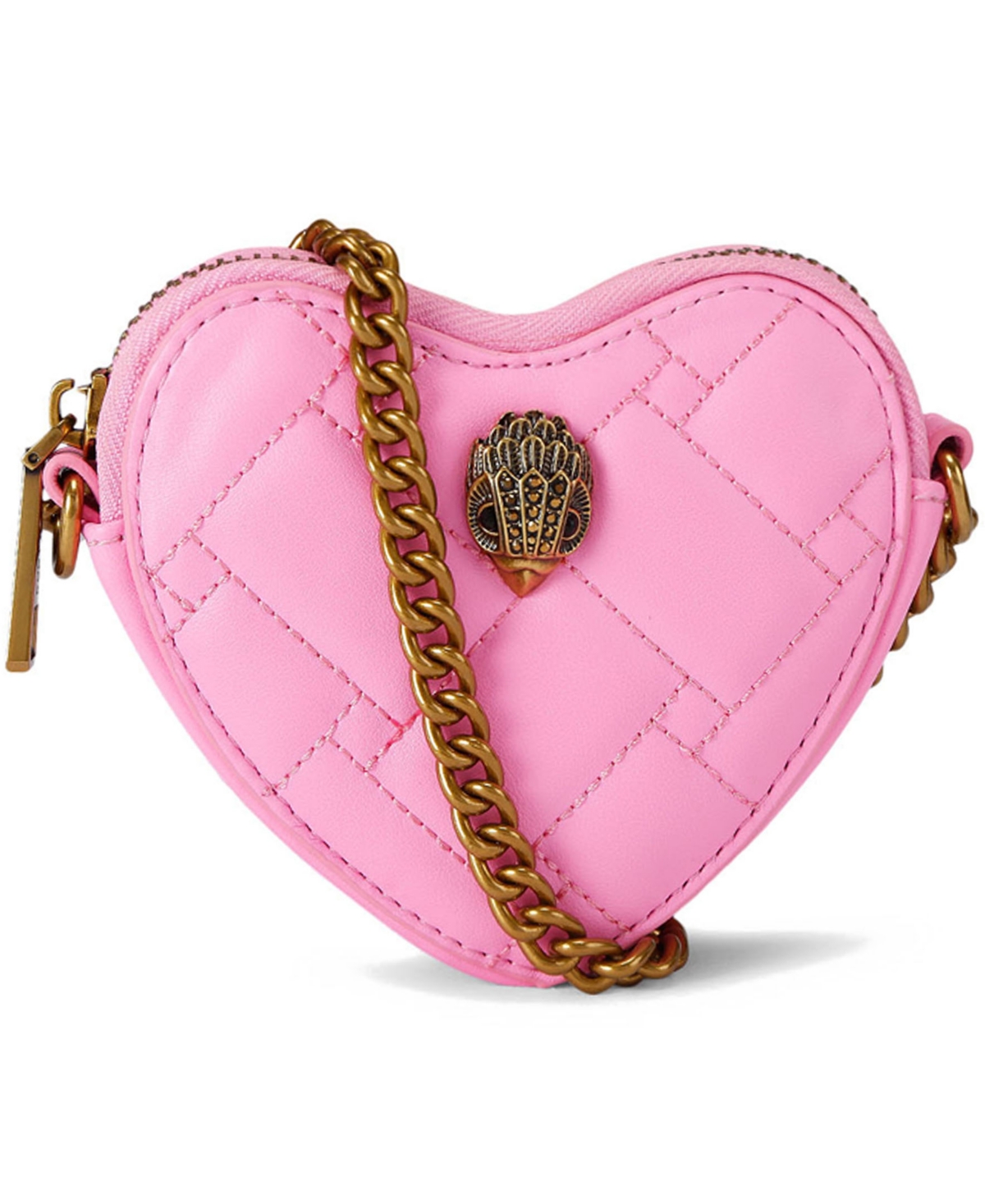 Kurt Geiger London Micro Heart Quilted Mini Crossbody Handbag - Pink