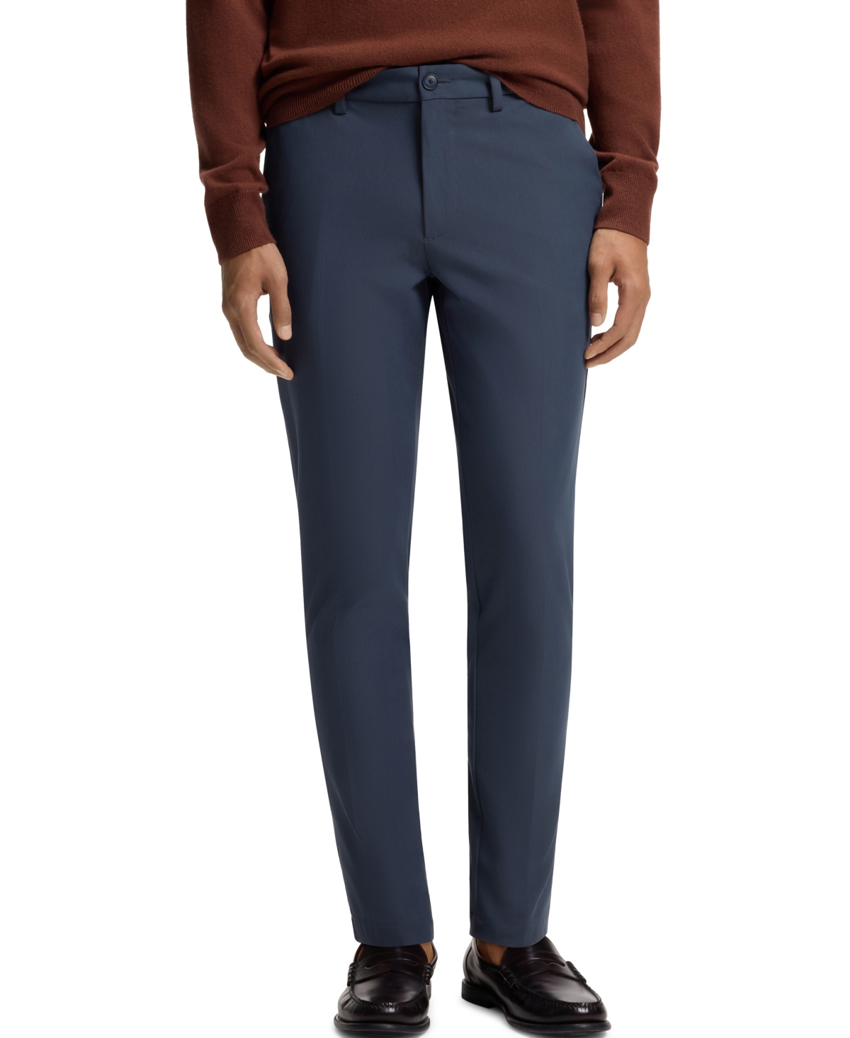 Boss by Hugo Boss Men's Stretch-Cotton Blend Slim-Fit Pants - Open Blue