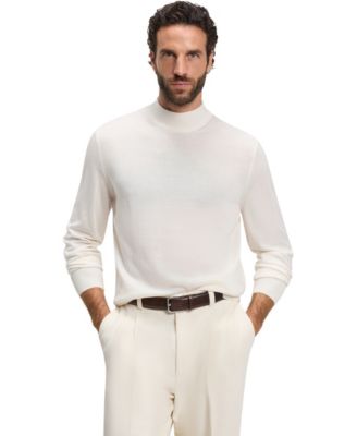 Men’s Extra-Fine Merino Wool Mock-Neck Sweater