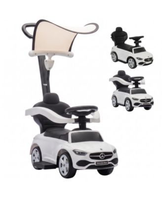 3-in-1 Licensed Mercedes-Benz Toddler Push Car with Removable Canopy, 55 lbs, Ages 18-36 Months
