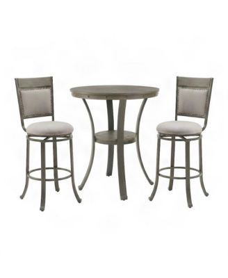 Ash Veneer Bar Table and Swivel Bar Height Stools