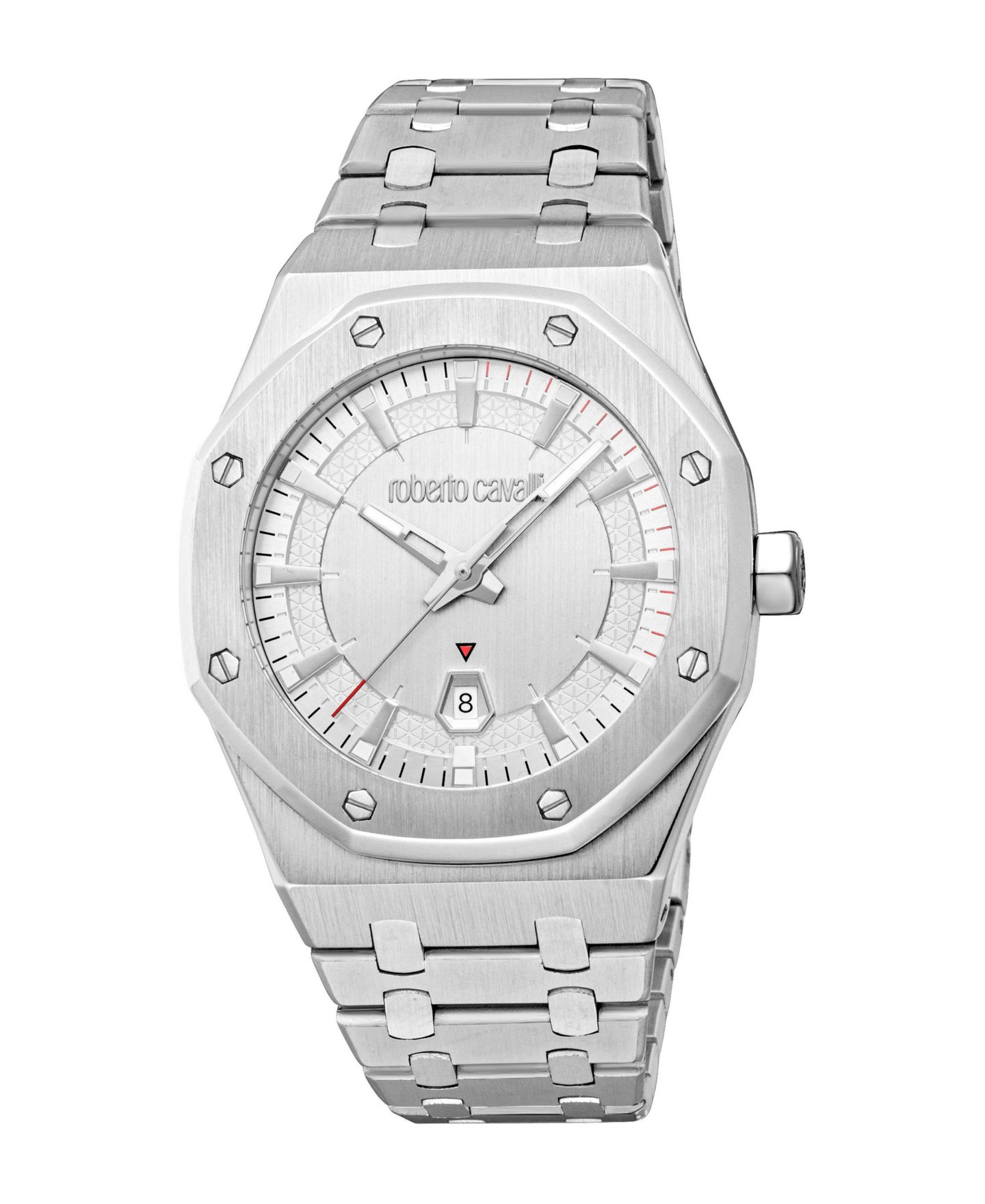 Мужские часы Roberto Cavalli Quartz Stainless Steel Bracelet Watch, 42mm, цвет: Серебряный — фото 1