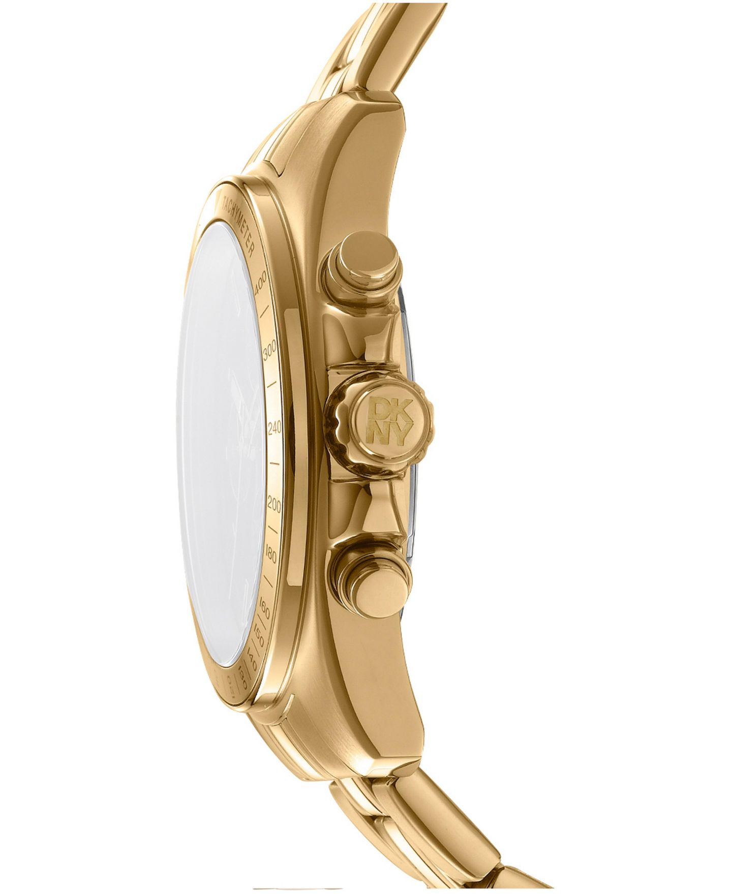 Мужские часы DKNY Quartz Water-Resistant Stainless Steel Bracelet Watch, 42mm, цвет: Золотой — фото 3