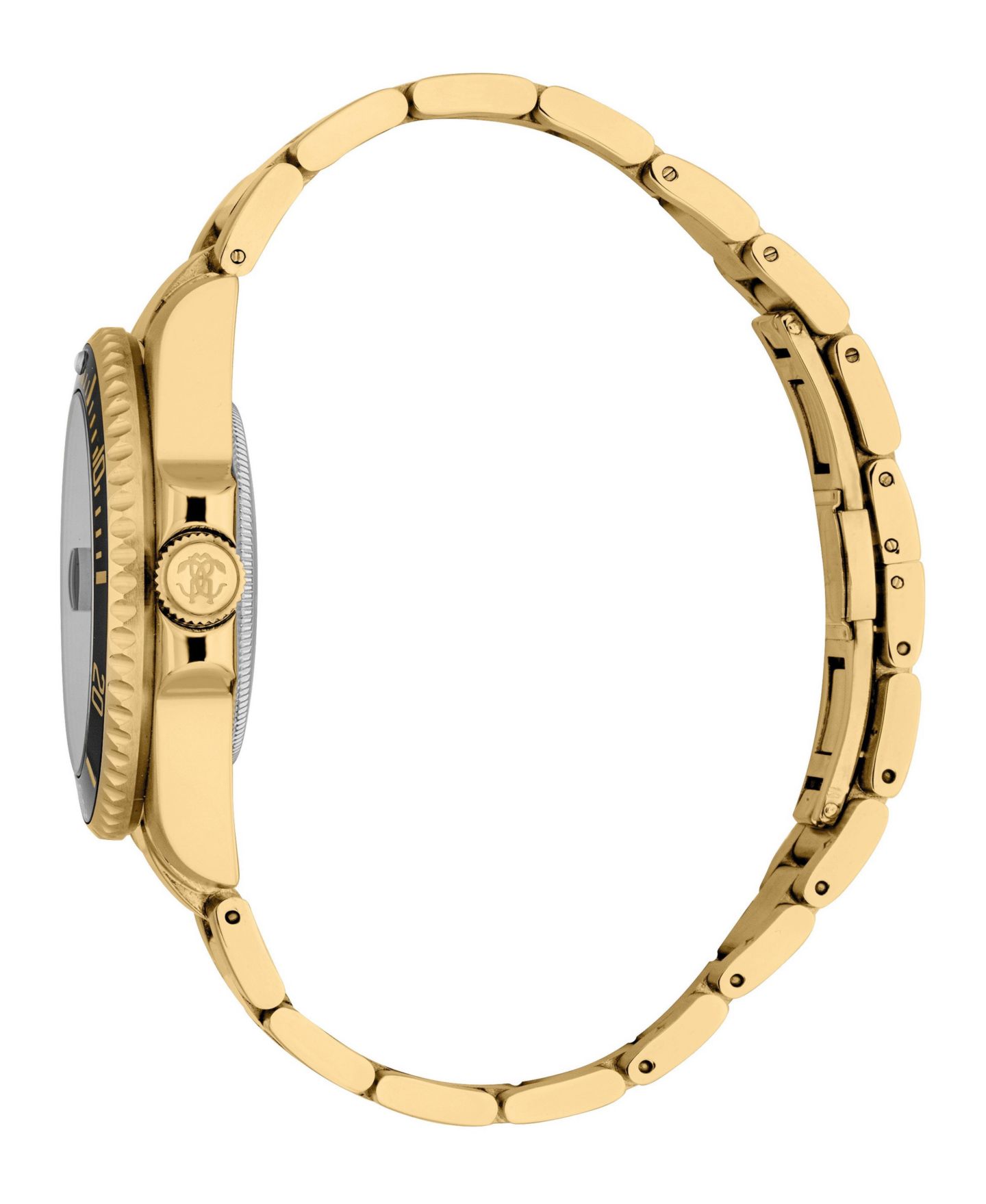 Мужские часы Roberto Cavalli Quartz Stainless Steel Bracelet Watch, 40.7mm, цвет: Золотой — фото 3