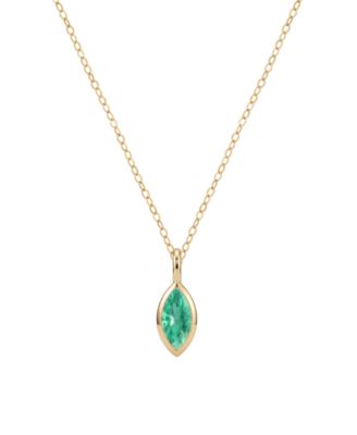 Emerald Marquise-Cut Pendant Necklace (3/8 ct. t.w.) in 14k Gold