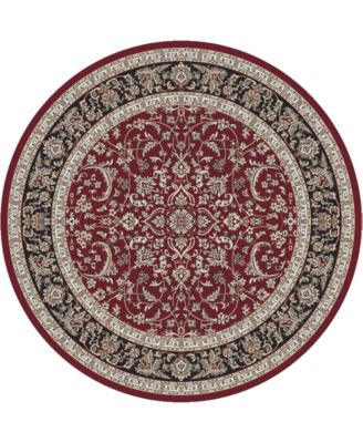 Navelli Kashan 7'10" x 7'10" Round Area Rug