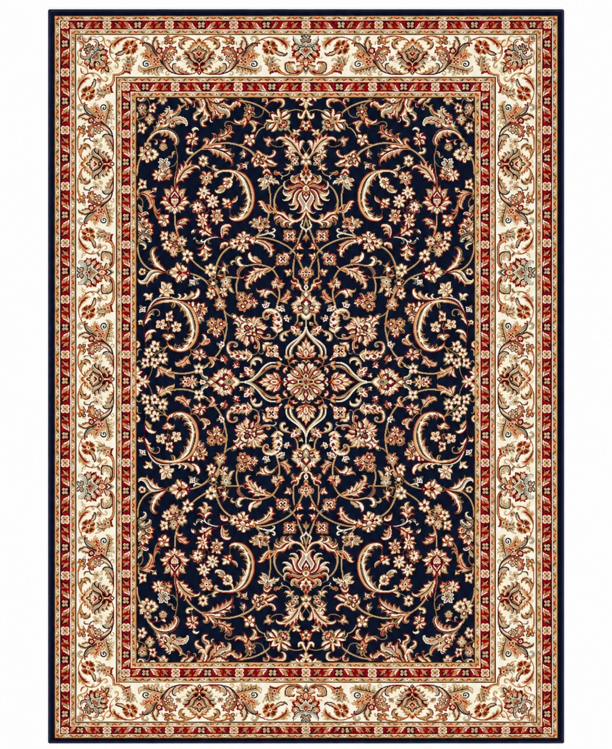 Closeout! Km Home 1318/1520/Black Navelli Black 3'3" x 5'4" Area Rug