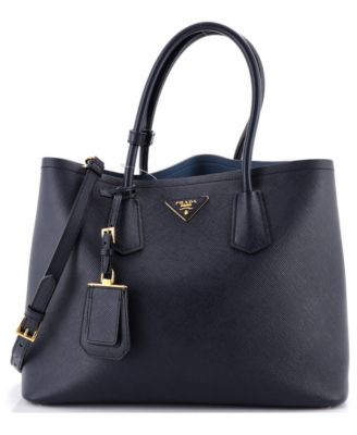 Large Cuir Double Tote Saffiano Leather