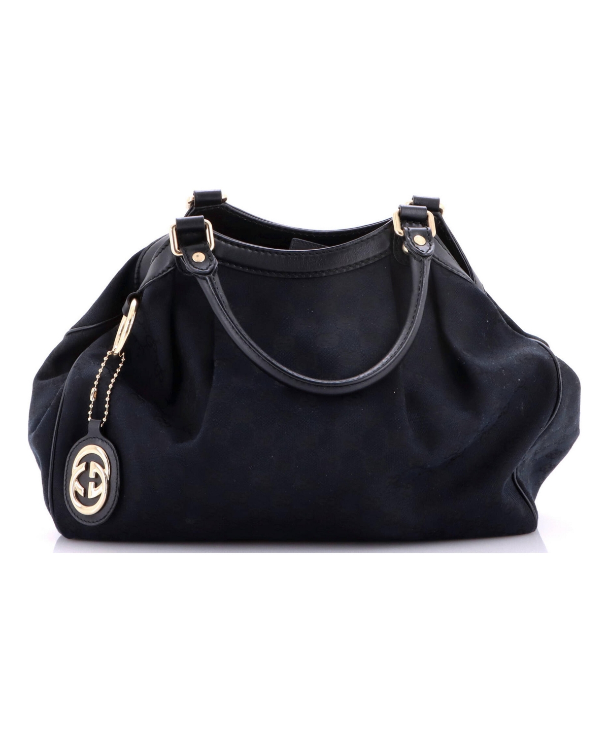 Pre-Owned Gucci Medium Sukey Tote Gg Canvas with Leather