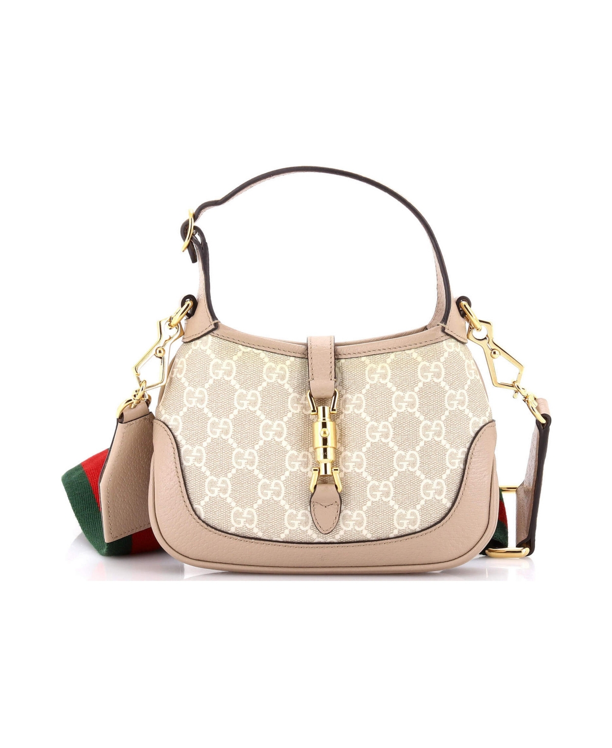 Pre-Owned Gucci Mini Jackie 1961 Hobo Gg Coated Canvas - Natural