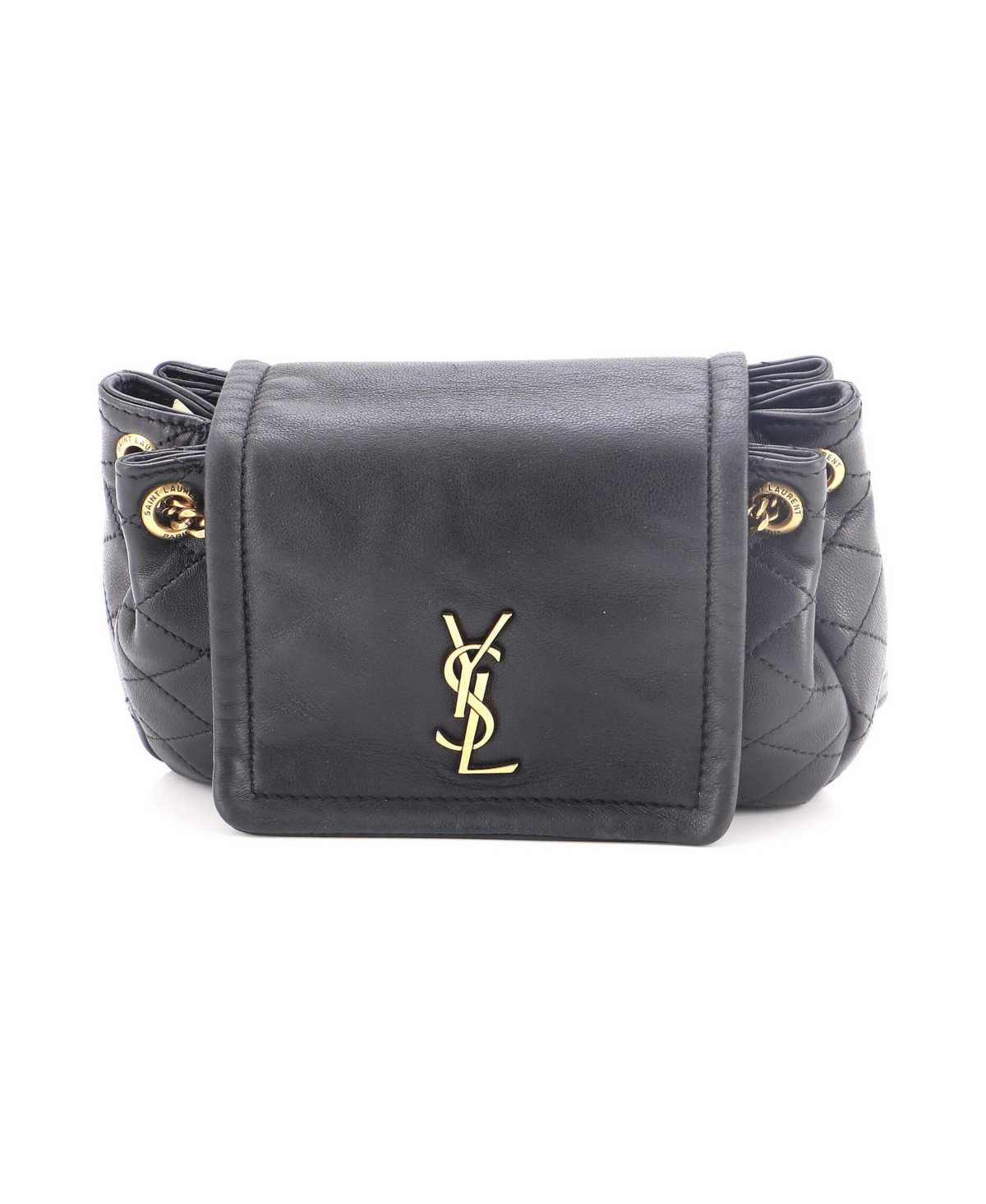 Pre-Owned Saint Laurent Mini Nolita Satchel Quilted Leather - Black
