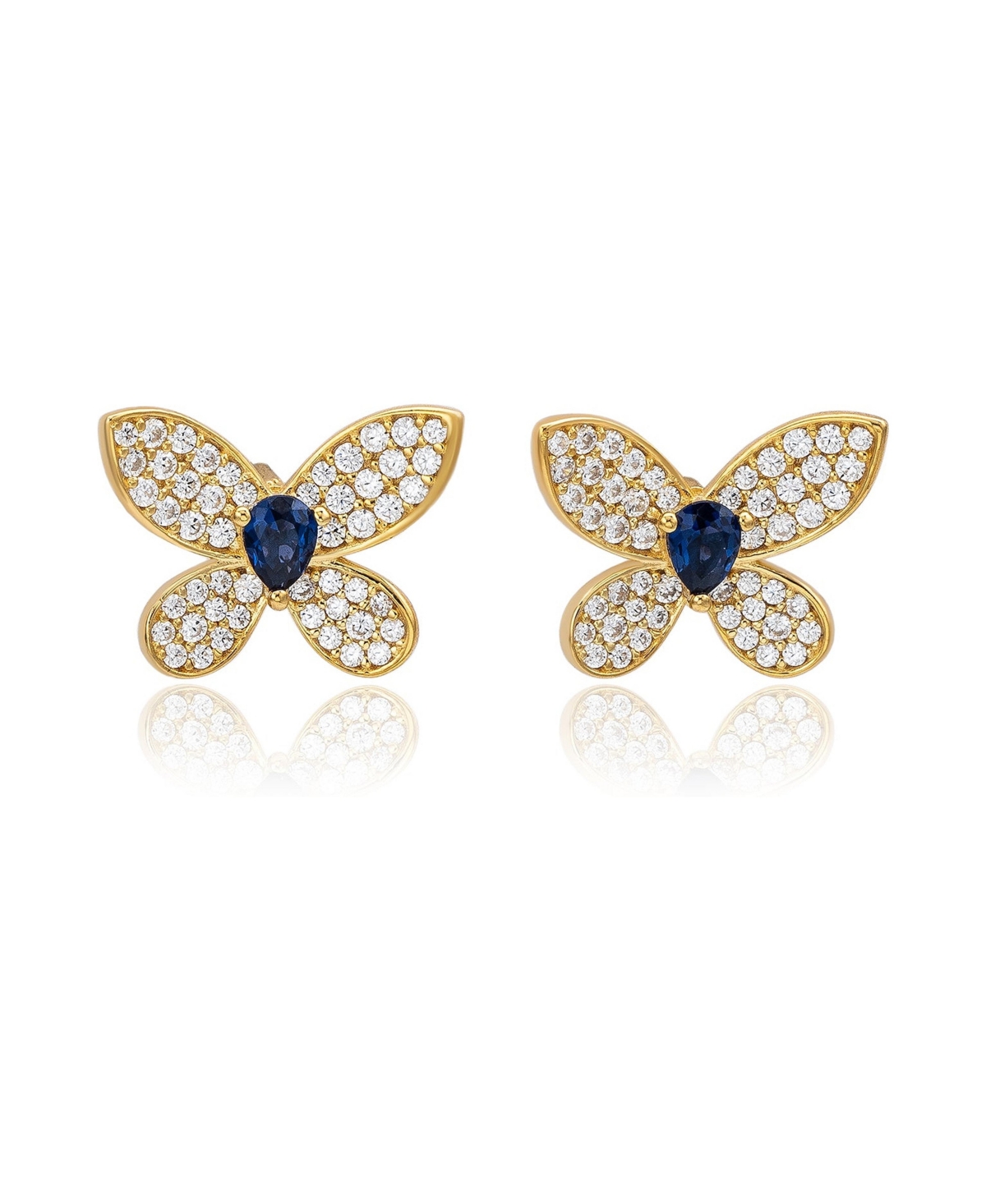 Suzy Levian New York Cubic Zirconia Butterfly Earrings