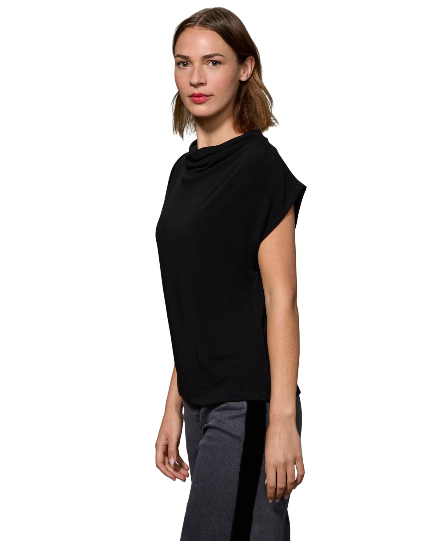 Женская футболка Sanctuary Frankie Cowl Neck Sleeveless, цвет: Чёрный — фото 4