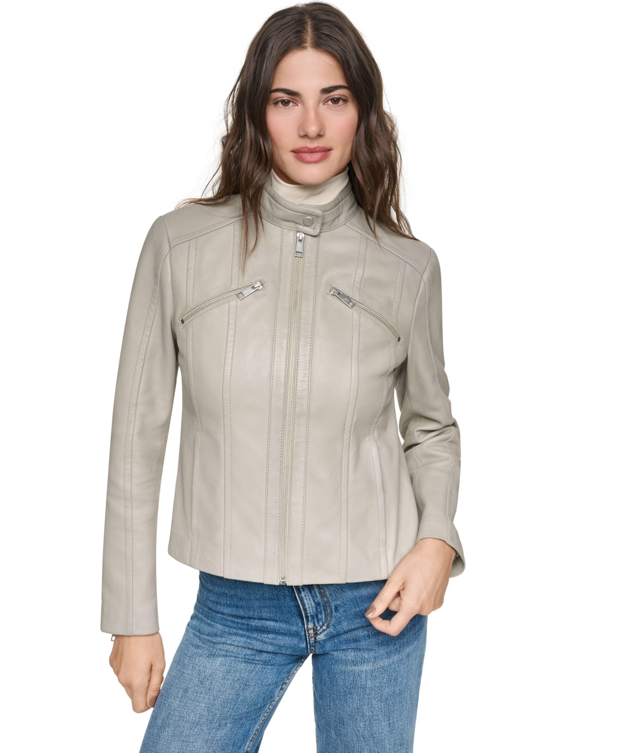 Andrew Marc Women's Tilda Leather Racer Jacket