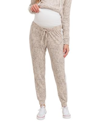 Maternity High-Rise Straight-Leg French Terry Sweatpants