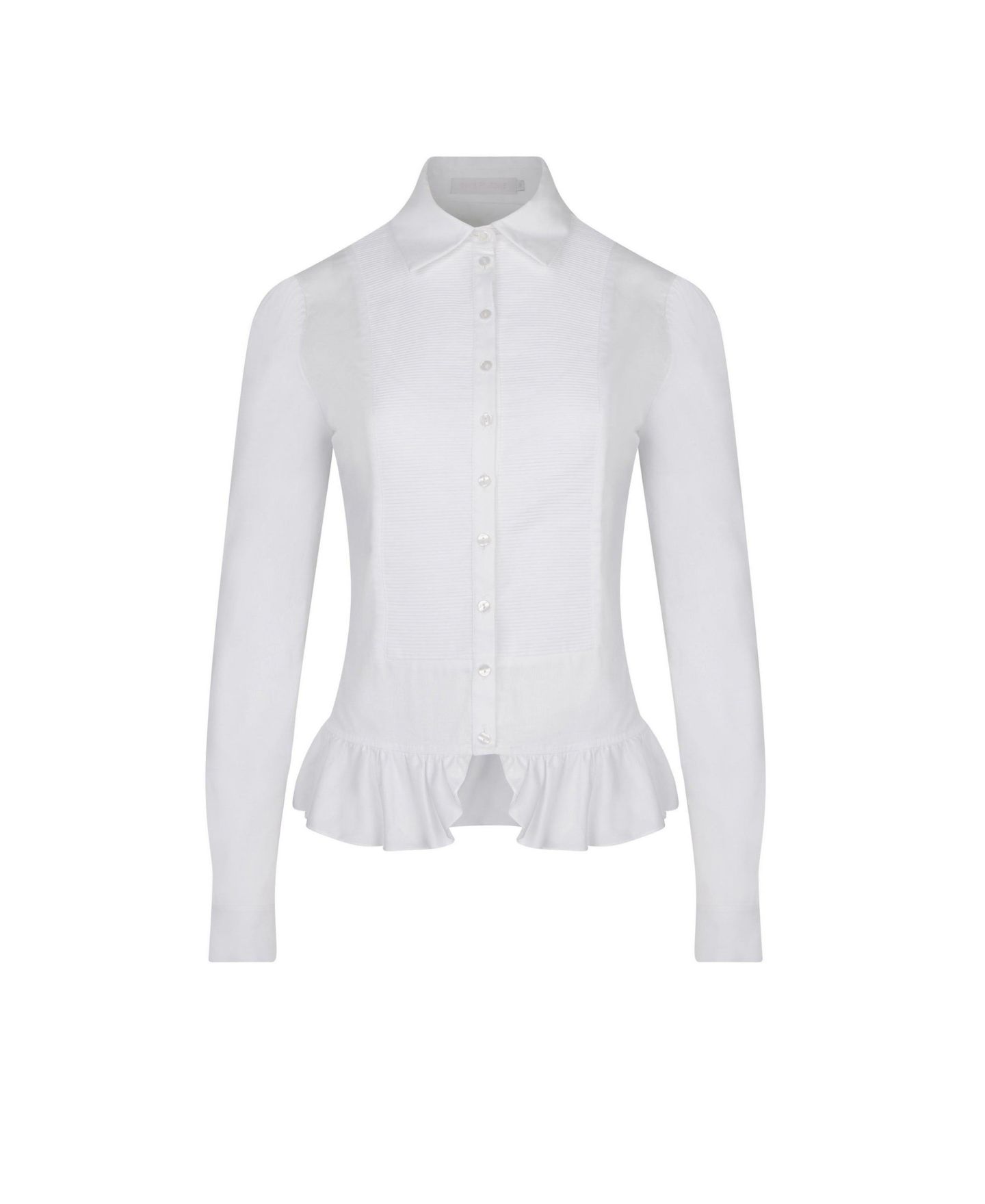 Женская рубашка Anne Fontaine Eternity Long-Sleeve Pleated-Front Peplum, цвет: Белый — фото 2