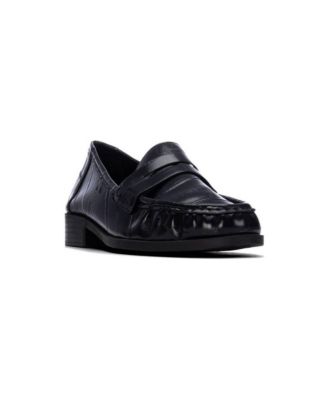 Women's Round-Toe Block-Heel Penny Loafers