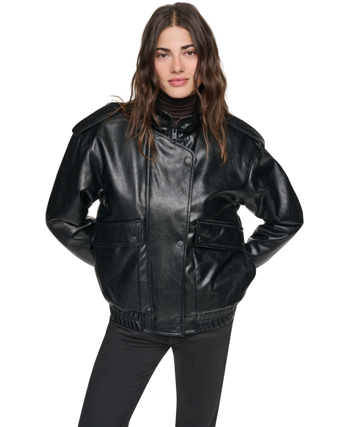 Andrew Marc Women's Sorbow Relaxed Bomber Jacket